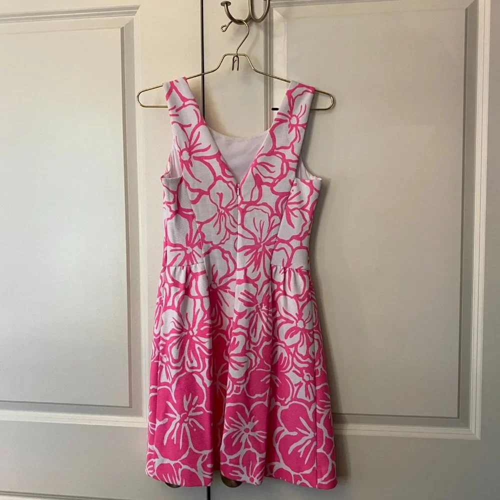 EUC Lilly Pulitzer Pink Strike a Pose Bella Dress (Sz XS) - Picture 3 of 14
